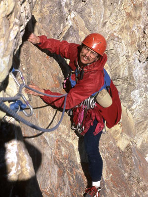The Land of Rock Climbing Legends. Jeff Marshall on General Pain in 1988.