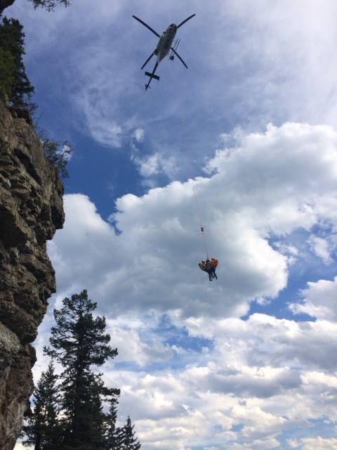 Canadian Rockies rescue. Photo KCPSS