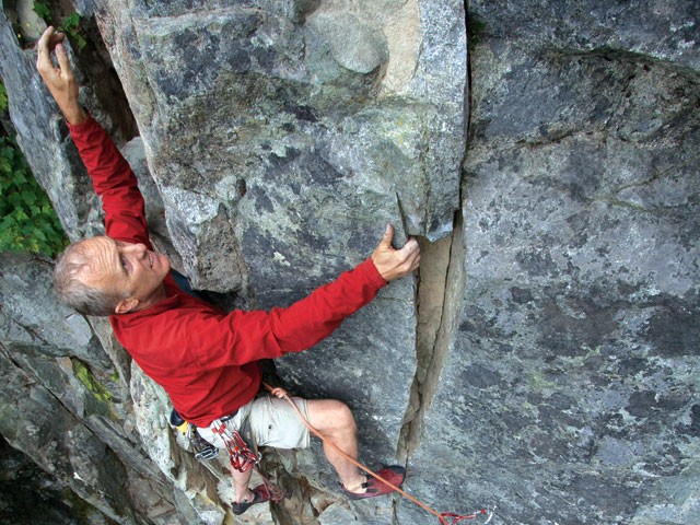 Don Cann on Rocky Horror 5.10a at Area 44