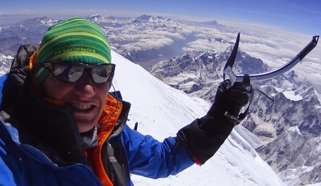 Denis Urubko on the summit of Kangchenjunga Photo by archivio Denis Urubko Source: Planet Mountain