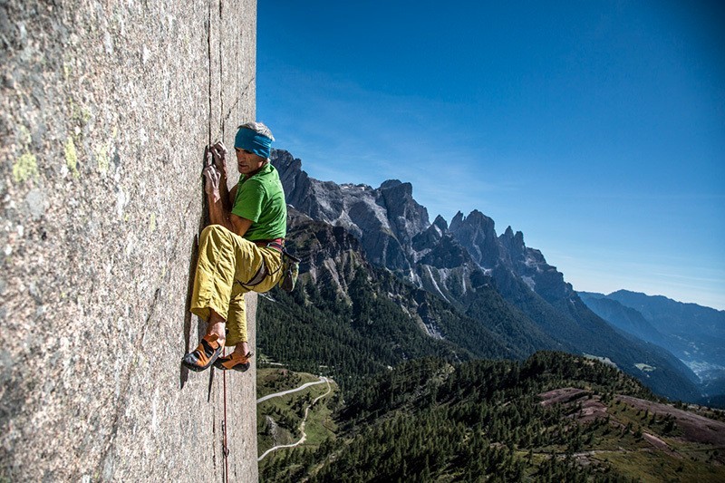 Pinne Gialle on the Tognazza wallin the Dolomites Photo Matteo Mocellin 