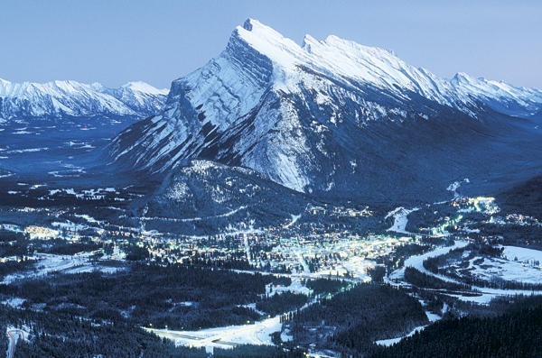 Banff with Mount Rundle above