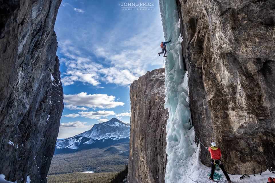 "Mark Sinasac hired me as a climbing photographer to document his proud ascent of The Sorcerer in the Ghost River Valley today. Thanks to Kris Irwin for rope gunning us up the climb while we captured some great moments."