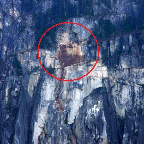 The circled area is what fell. See below photo for reference. Photo Toby Foord Kelsey