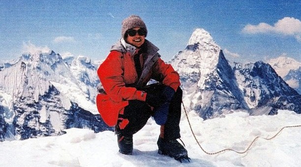 Francys Distefano-Arsentiev, on Mount Everest, in this undated handout photo, was the first American woman to reach the summit of Mount Everest without bottled oxygen.  Distefano-Arsentiev, along with her husband Serguei Arsentiev, of Norwood, Colo., died on the mountain, after the successful ascent May 23, 1998. No one knows exactly why the couples' descent turned deadly, but officials think the two were weakened after spending three nights at such a high elevation.   (AP Photo/Lexington Herald-Leader, HO)