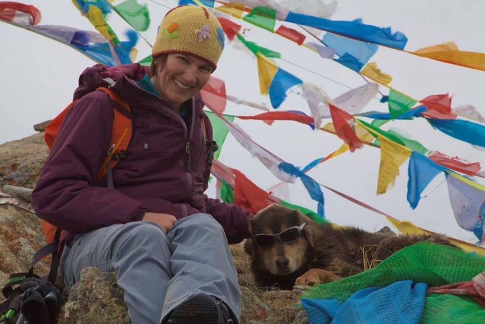 A photo of Nancy Hansen  taken days before the earthquake in Nepal. Canadian Hansen and Raphael Slawinski are reported to be safe on the north side of Everest.  Photo Courtesey of the Alpine Club of Canada
