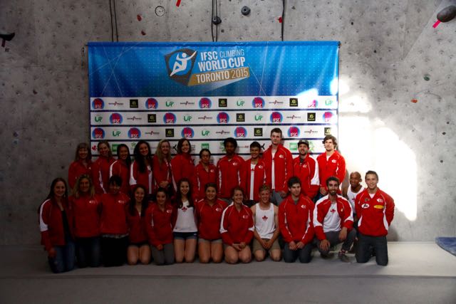 Team Canada for the 2015 Toronto Bouldering World Cup.