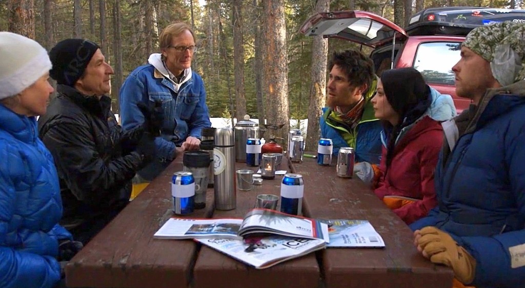 From left to Right: Margo Talbot, Steve Swenson,  Brandon Pullan (Mike) , Haley McClure (Kin) and Luke Burton (Pete) during the scene where the campground scene. 