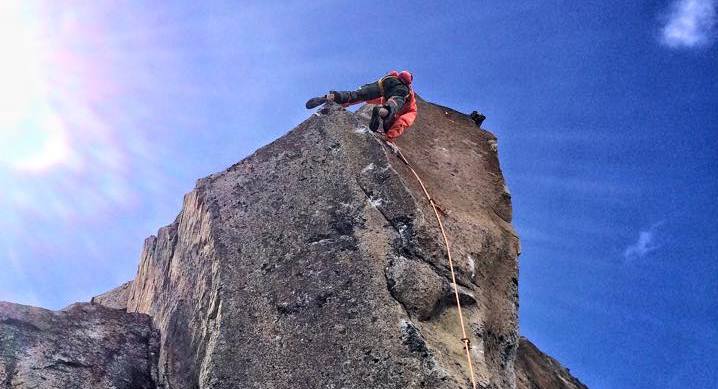 Sachi Amma making the second ascent of Excalibur 5.14c.  Photo Yuji Hirayama's Facebook page