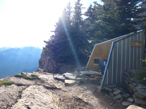 The dehydrating outhouse at Castle Mountain. Photo courtesy of the Alpine Club of Canada