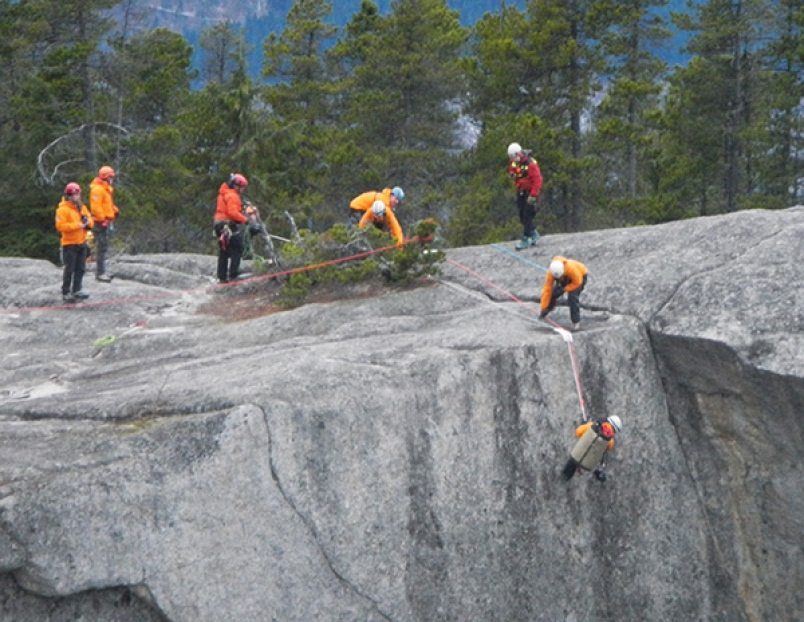 Search and rescue team in Squamish. 
