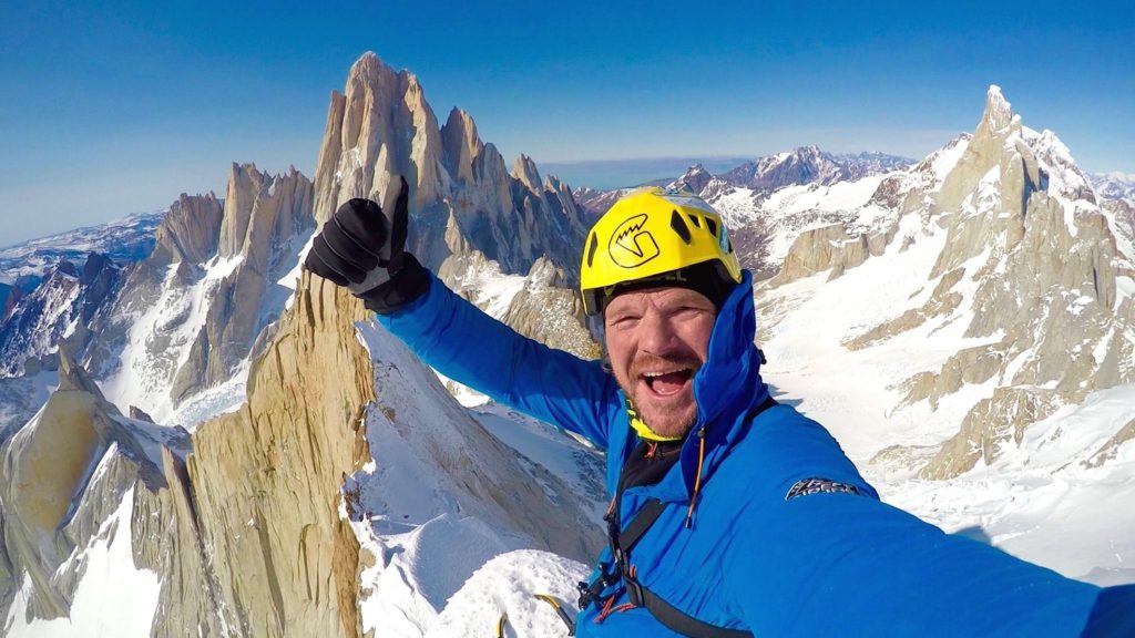 Markus Pucher on the summit of Cerro Pollone.
