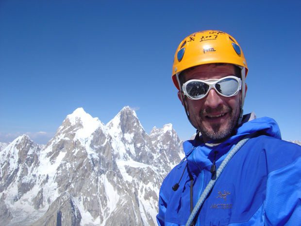 Steve Swenson in Pakistan on the summit of Summa Brakk. Photo by Doug Chabot 