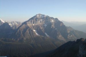 Mount Temple in Banff National Park. Popular rock climbing