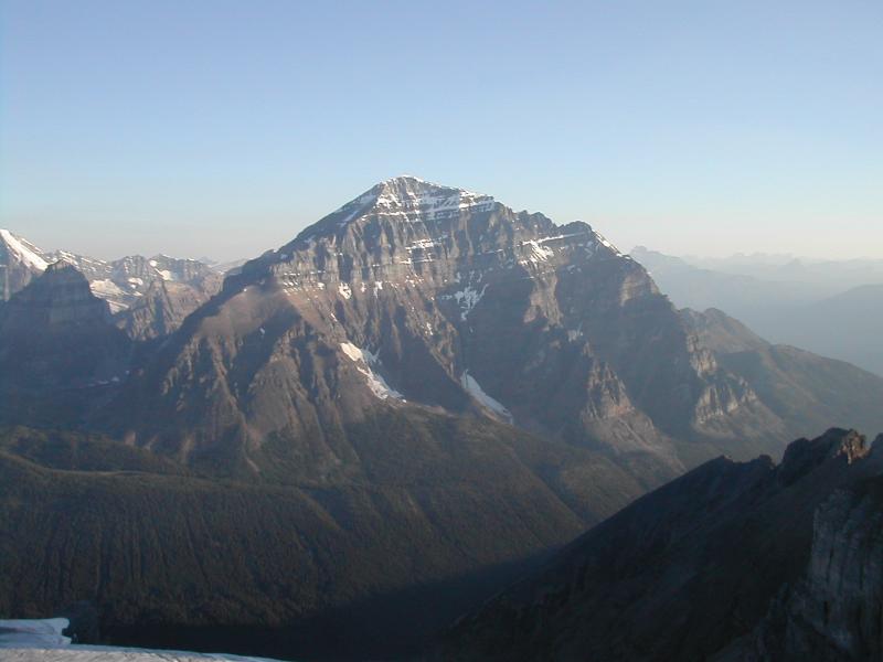 Mount Temple in Banff National Park. Popular rock climbing