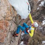 Katie Bono Climbing at the 2018 Ouray Ice Fest Photo Tim Banfield