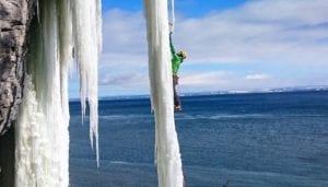 Stas Beskin ice climb solo pillar