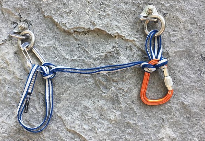 Rock Climbing - building a belay using the rope 