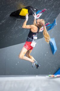 Germany's Hannah Meul competes in Munich, Germany at 2022 European Championships